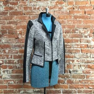 Stella & Jamie Metallic Leather Trimmed Blazer M